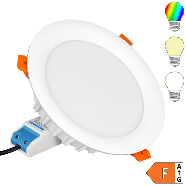 Smart Home LED DOWNLIGHT Rund RGB CCT 18W 2 4GHz LSA FUT065 O 75