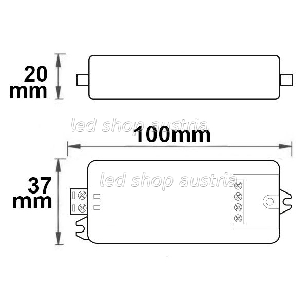 DALI PWM-Dimmer (1 Adresse) 12-36V, 1 Kanal, 12-36V 8A, 48V 4A