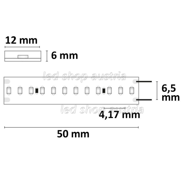 LED AQUA CRI927 Linear 48V Flexband, 8W, IP68, 4000K, 5m Rolle, 240 LED/m