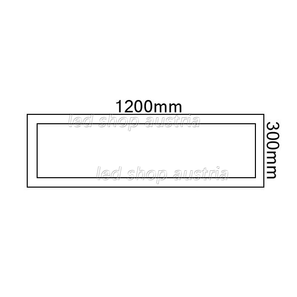 Aufbau-/Abhängerahmen weiß für LED Panel 1200x300mm