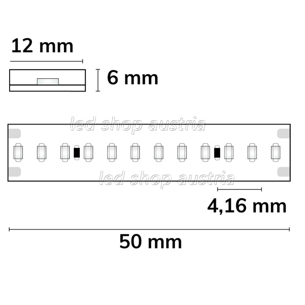 LED AQUA CRI927 Linear 48V Flexband, 8W, IP68, 2700K, 5m Rolle, 240 LED/m