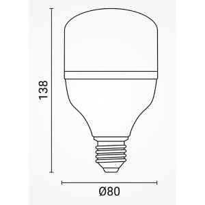 E27 LED T80 Kolbenlampe 2700lm 24W kaltweiß