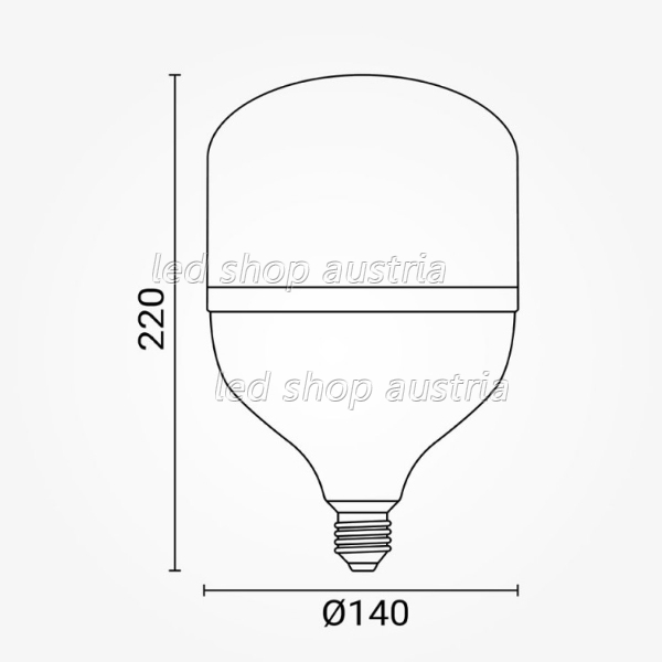 E27 LED T140 Kolbenlampe 5000lm 50W kaltweiß