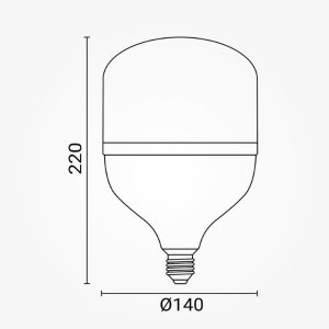 E27 LED T140 Kolbenlampe 5000lm 50W neutralweiß