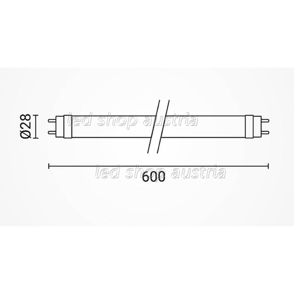 60cm LED "Retrofit" T8 Röhre Kunststoff HL mit Starter 9W kaltweiß