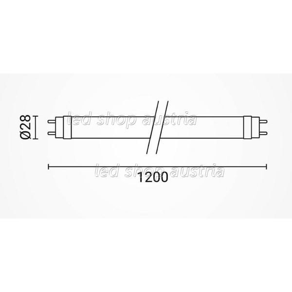 120cm LED "Retrofit" T8 Röhre Kunststoff HL mit Starter 18W kaltweiß