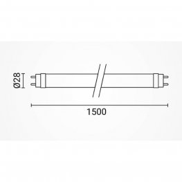 150cm LED "Retrofit" T8 Röhre Kunststoff HL mit Starter 22W kaltweiß