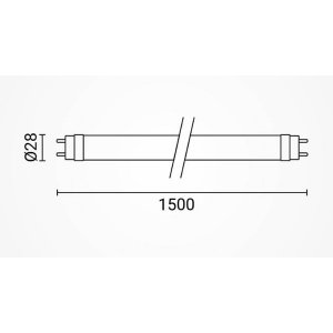 150cm LED "Retrofit" T8 Röhre Kunststoff HL mit Starter 22W neutralweiß