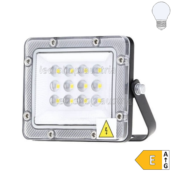 LED Fluter SMD SLIM Professional schwarz 90° Abstrahlwinkel 10W kaltweiß