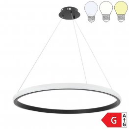 30W LED CCT Pendelleuchte Dimmbar Schwarz Ø50cm