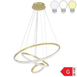 78W LED CCT Pendelleuchte Dimmbar Gold gebürstet 3-fach