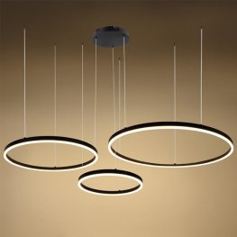 70W LED Pendelleuchte Warmweiß Schwarz 3-fach