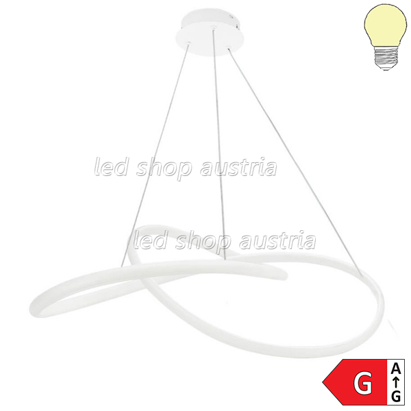 30W LED Pendelleuchte Warmweiß Weiß Ø60cm