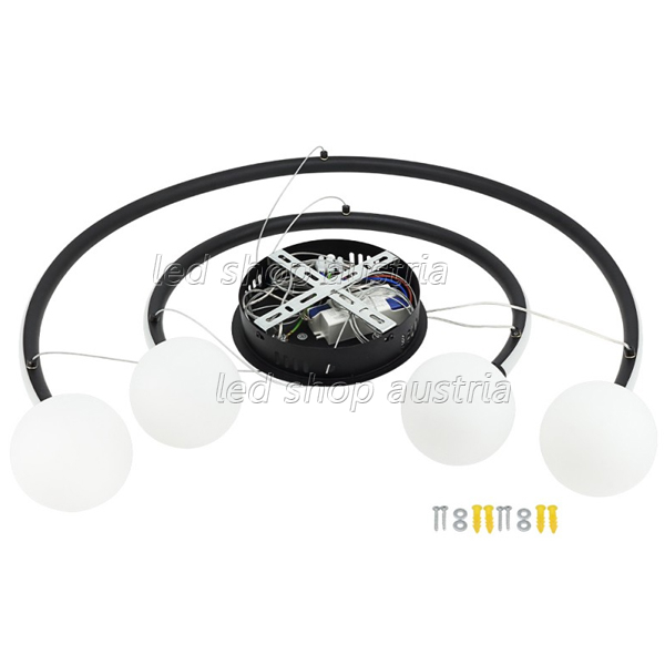 36W LED Pendelleuchte Warmweiß Schwarz