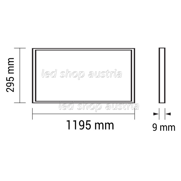 36W 120x30cm LED Panel 100Lm/W 6 Stk. Packung warmweiß