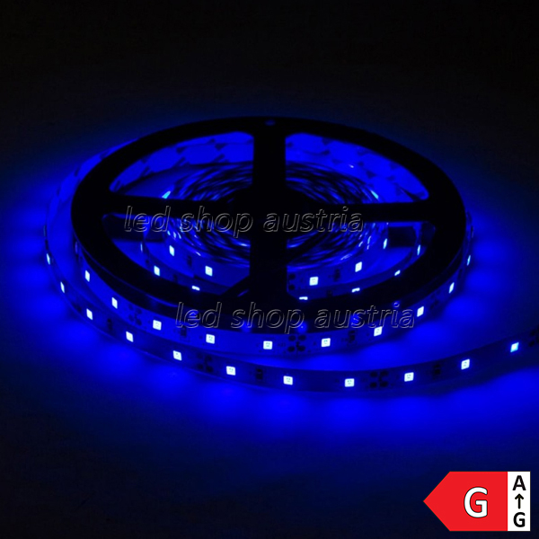 LED Strip 12V 3528 60LED/m blau 5m Rolle selbstklebend