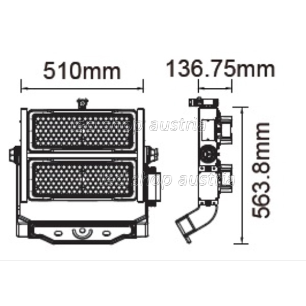 Premium SMD LED Fluter 500W 120° Abstrahlwinkel Samsung LED neutralweiß