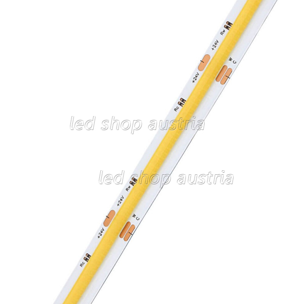 CCT LED COB Strip 24V 640LED/m 16W/m 3000K-6000K 5m Rolle selbstklebend