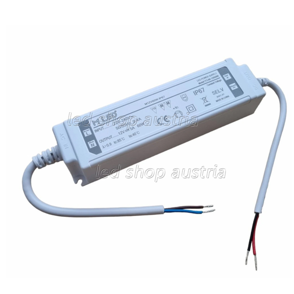 LED Trafo IP67 für LED Leuchtmittel - 12V 60W DC