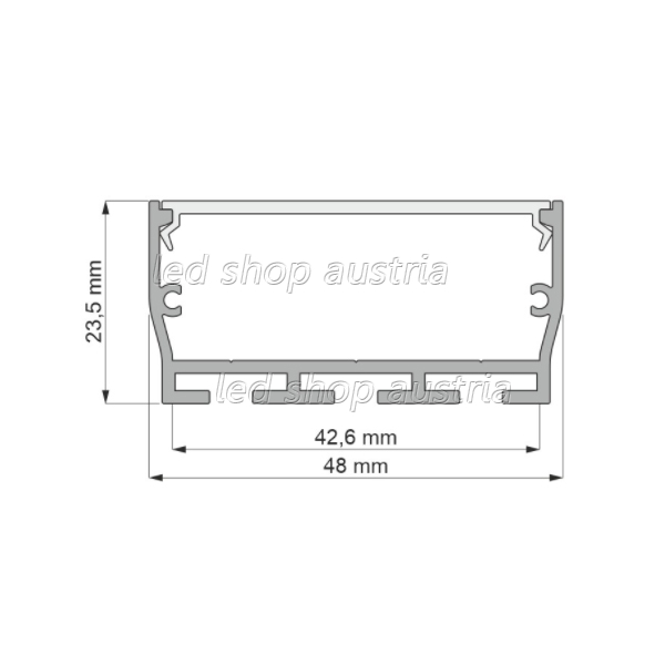 LED Aufbau- Profil JAPET XL 2000mm