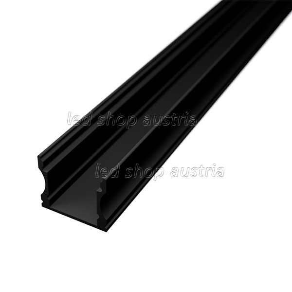 LED ALU Profil Surface_2 2000mm schwarz