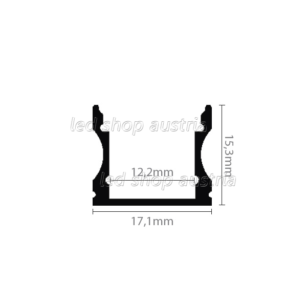 LED ALU Profil Surface_2 2000mm weiß