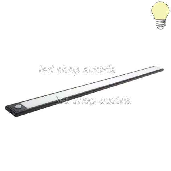 LED Akku- Schrankleuchte 3.5W schwarz mit Bewegungsmelder warmweiß