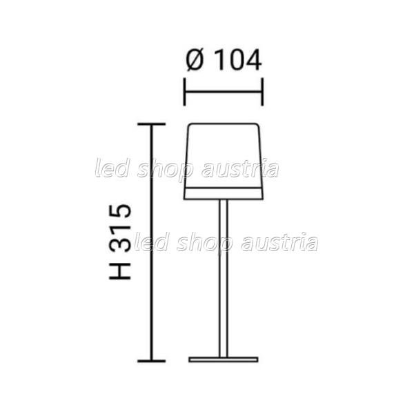 2.5W Akku Tischleuchte wiederaufladbar dimmbar IP54 beige CCT