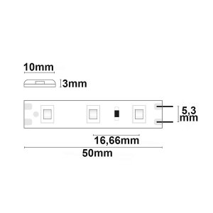 LED Strip 12V IP66 60 LED/m 5m selbstklebend warmweiß