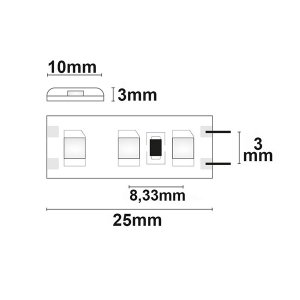 LED Strip 12V IP66 120 LED/m 5m selbstklebend neutralweiß