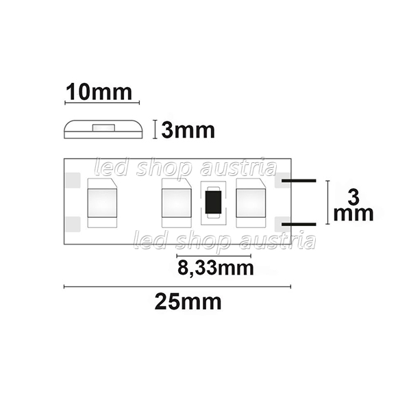 LED Strip 12V IP66 120 LED/m 5m selbstklebend neutralweiß