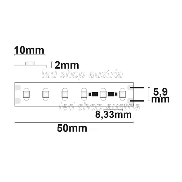 LED Strip Konstantstrom 24V 120 LED/m 5m selbstklebend kaltweiß