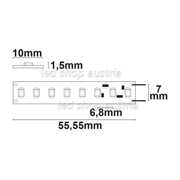 LED Strip Konstantstrom 24V 140 LED/m 5m selbstklebend neutralweiß