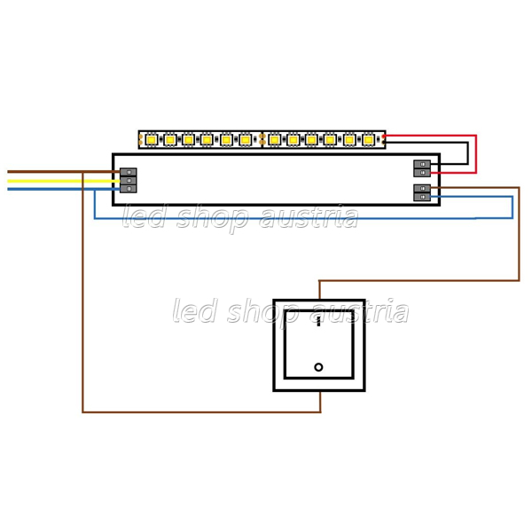 LED PWM-Trafo 24V/DC, 0-100W, slim, Push/DALI dimmbar