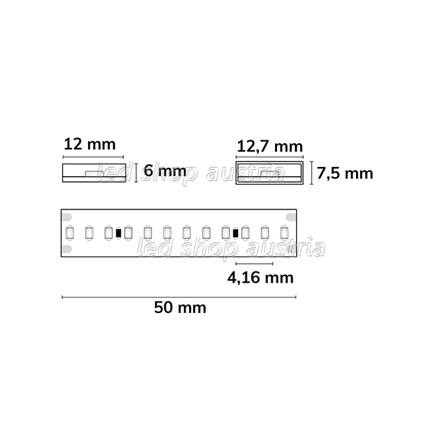 LED Strip Linear 48V IP68 240 LED/m 5m selbstklebend blau