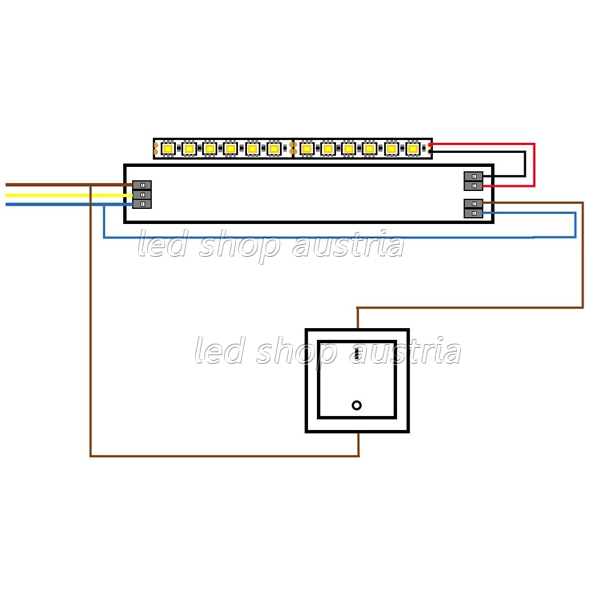 LED PWM-Trafo 24V/DC, 0-150W, slim, Push/DALI-2 dimmbar