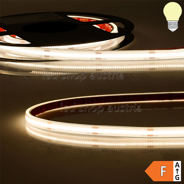 LED COB Strip bis 90°C 24V 480 LED/m 5m selbstklebend warmweiß