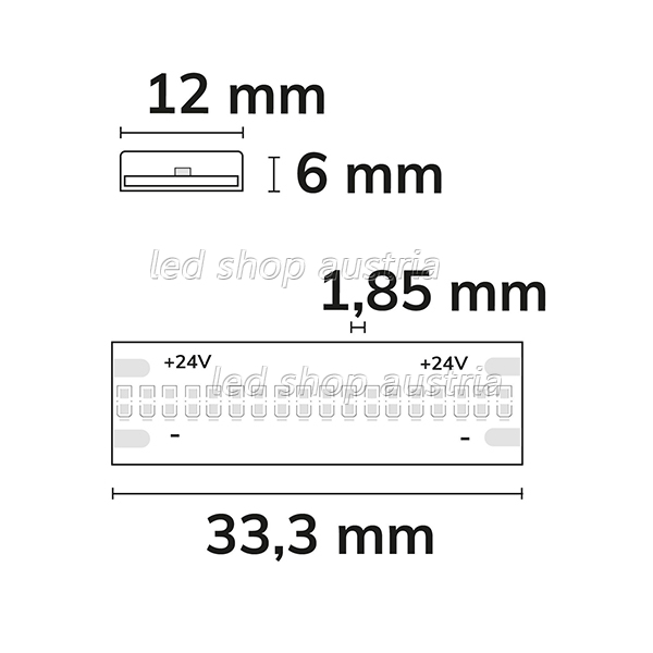 LED COB RGB Strip bis 90°C 24V 540 LED/m 5m selbstklebend