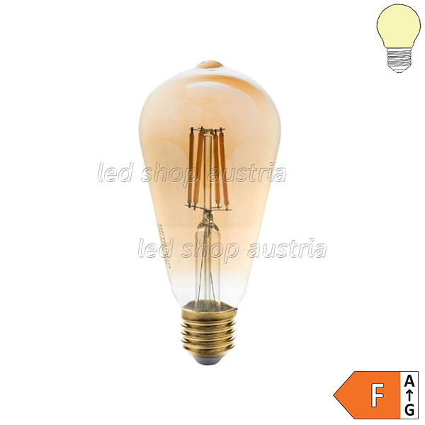 E27 LED ST64 Glühfadenbirne Vintage 540 Lumen 6W warmweiß