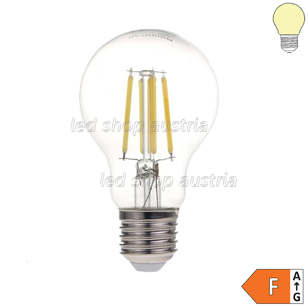 E27 A60 LED Glühfadenbirne 630 Lumen 6W warmweiß