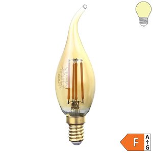 E14 LED Vintage Glühfaden- Windstoßkerze 4W 2500K "dimmbar" warmweiß