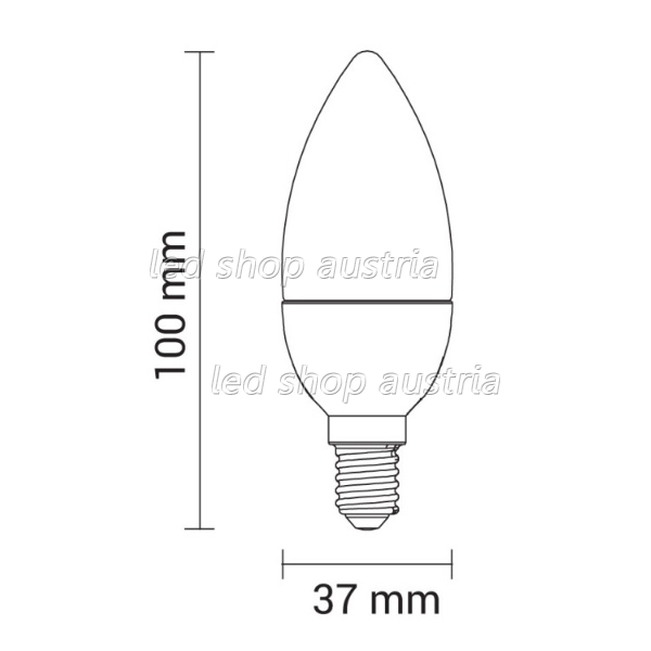 LED E14 Kerze 450 Lumen 5,5W kaltweiß