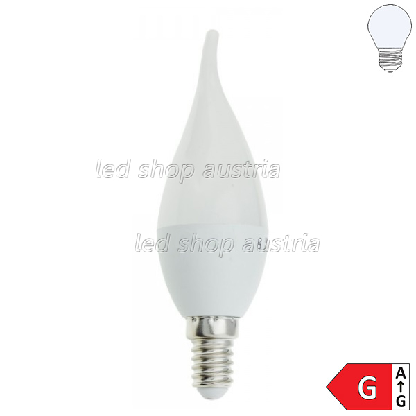 LED E14 Windstoßkerze 5,5W Kunststoff kaltweiß