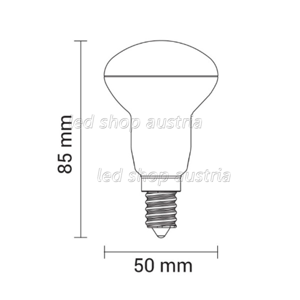 E14 LED Spot R50 480 Lumen 6W warmweiß