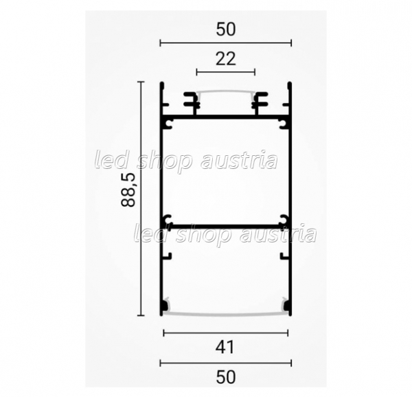 SET: LED Hängeprofil up-down Suspend_3 2000mm marmor