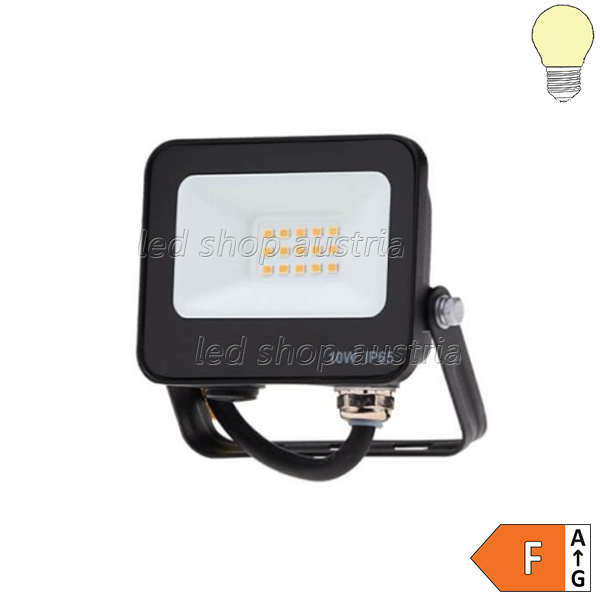 LED SMD Fluter schwarz 120° Abstrahlwinkel 10W warmweiß