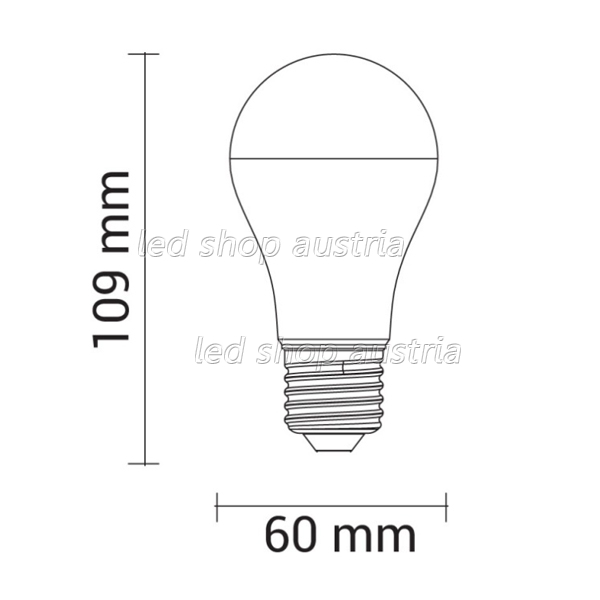 E27 A60 LED Birne 820 Lumen 10W kaltweiß