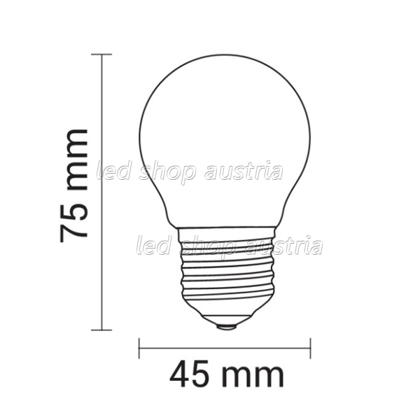 E27 G45 LED Birne 320 Lumen 4W warmweiß