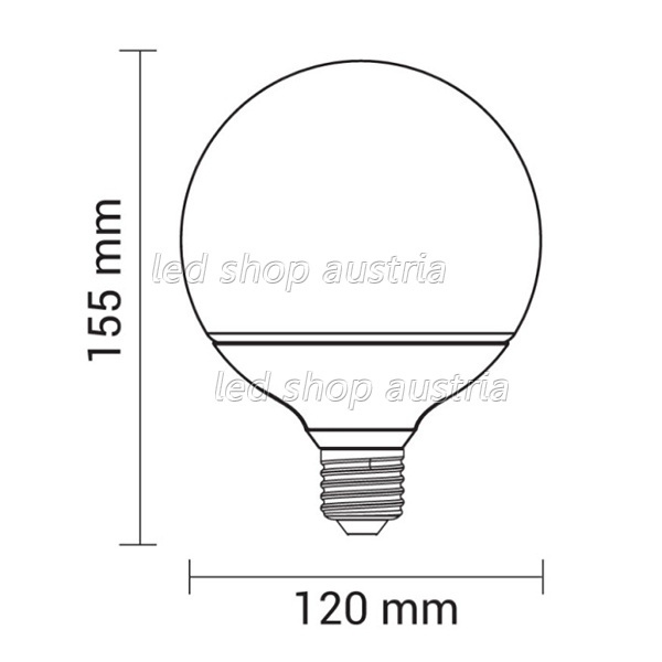 E27 G120 LED Globe Birne 15W warmweiß