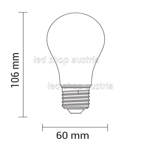 E27 A60 LED Glühfadenbirne 600 Lumen 5W kaltweiß